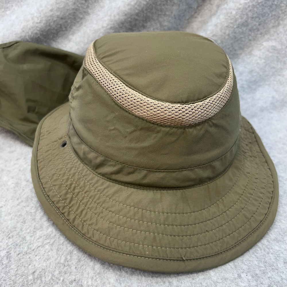 Magellan Detachable Neck Flap Mens Green Outdoors Fishing Sun Hat L XL
